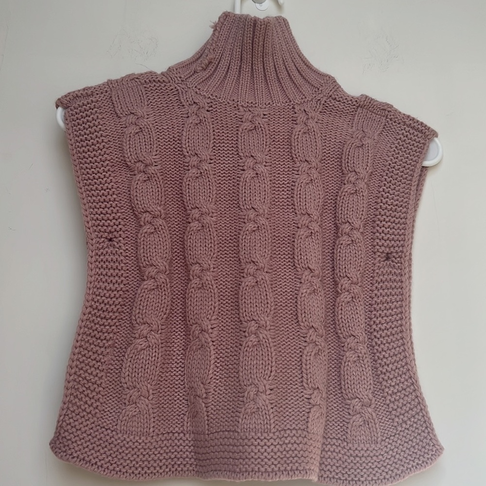 Pink Knit Mock Neck Top Size Small - Picture 3 of 3